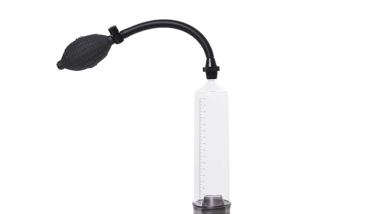 erection pump or a penis pump on a white background