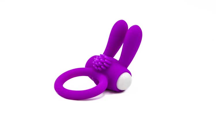 sex ring in the form of a rabbit on a white background